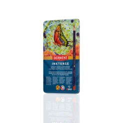 Derwent Inktense Watercolour Ink Pencils - Tin Of 12 Assorted Pencils -Painting Tool Shop 0700928 Derwent Inktense Pencils Tin 12 Hero