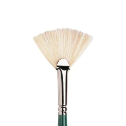 Winsor & Newton Winton Long Handled Hog Brush - Fan -Painting Tool Shop 094376870534 W N WINTON HOG BRUSH FAN LONG HANDLE NO 3