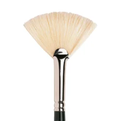 Winsor & Newton Winton Long Handled Hog Brush - Fan -Painting Tool Shop 094376870558 W N WINTON HOG BRUSH FAN LONG HANDLE NO 8