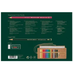 Faber-Castell Polychromos Colour Pencils - Pencil Roll 34 Pieces -Painting Tool Shop 110030 Polychromos colour pencil pencil roll filled 34 pieces High Res 82168