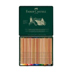Faber-Castell Pitt PASTEL Pencil Metal Tin Of 24 Pencils -Painting Tool Shop 112124 Pitt Pastel pencil tin of 24 High Res 56689