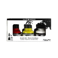 Daler-Rowney FW Acrylic Ink Primary Set -Painting Tool Shop 160100007 FW Primary Ink Set 6x29.5ml 1