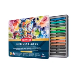 Derwent Inktense Watercolour Ink Blocks - Set Of 24 7 Derwent Inktense Watercolour Ink Blocks - Set Of 24 -Painting Tool Shop 2300443 Derwent Inktense Blocks 24 Hero Open