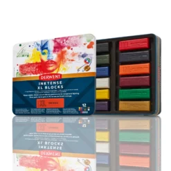 Derwent Inktense XL Blocks Tin Of 12 -Painting Tool Shop 2306162 Derwent Inktense XL Blocks Tin 12 Hero Open Pack