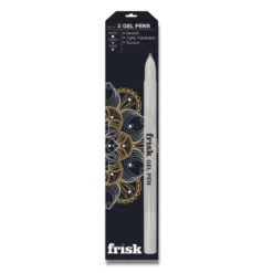 Frisk Gel Pens Set Of 3 - White, Silver, Gold 0.8mm