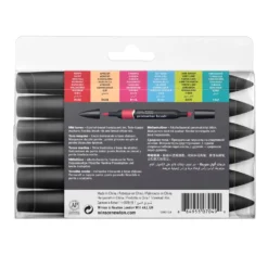 Winsor & Newton Promarker BRUSH - Set Of 6 Mid Tones -Painting Tool Shop 78490