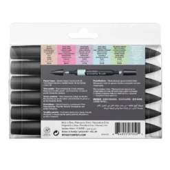 Winsor & Newton Promarker BRUSH - Set Of 6 Pastel Tones -Painting Tool Shop 78495