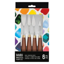 Liquitex Basics Acrylic Metal Painting Knives - Pack Of 6
