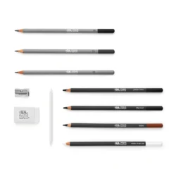 Winsor & Newton Studio Collection Sketching Pencil Set Of 10 Pieces -Painting Tool Shop 884955064870 W NSTUDIOCOLLECTIONPENCILSKETCHINGX10 COMPONENTSOUTOFBOXSHOT 884955064870
