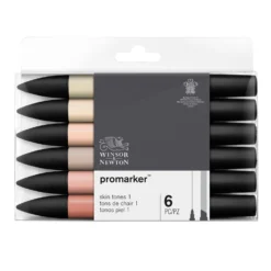 Winsor & Newton Promarker 6 Set Skin Tones (Set 1)