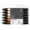 Winsor & Newton Promarker BRUSH - Set Of 6 Skin Tones