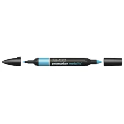 Winsor & Newton Promarker Metallic -Painting Tool Shop 884955070994 WN PROMARKER METALLIC BLUE CAPS OFF 884955070994