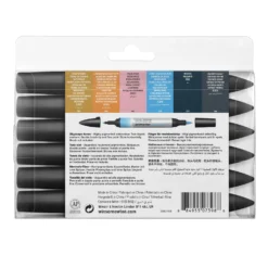 Winsor & Newton Promarker Watercolour Set Of 6 - Skyscape Tones -Painting Tool Shop 884955073988 W NPROMARKERWATERCOLOURSKYSCAPETONESX6SET BACK 884955073988.TIF 9611881e c4f3 4368 8a17 314ee0ae5d71