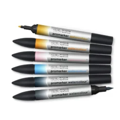 Winsor & Newton Promarker Watercolour Set Of 6 - Skyscape Tones -Painting Tool Shop 884955073988 W NPROMARKERWATERCOLOURSKYSCAPETONESX6SET CONTENTS 884955073988.TIF e6e7142c 4b00 4edf 896b b60fa703bdf3
