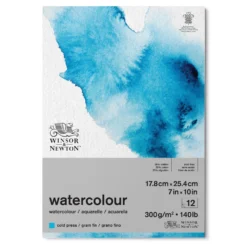 Winsor & Newton Watercolour Gummed Pads - 140lb/300gsm -Painting Tool Shop 884955076552 WN WATERCOLOUR PAD COLD 300 18X26 884955076552 FRONT High Resolution
