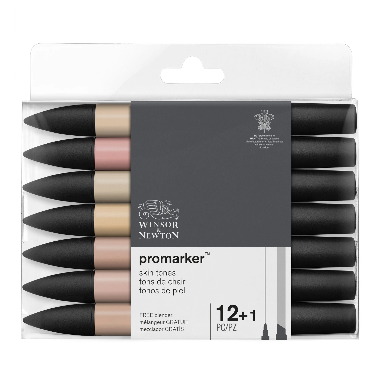 Winsor & Newton Promarker 12+1 Set - Skin Tones 1 Winsor & Newton Promarker 12+1 Set - Skin Tones