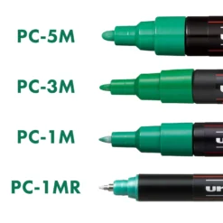 POSCA Markers - 8 Standard Colours - Assorted Sizes -Painting Tool Shop 8 Standard Size Closeup green