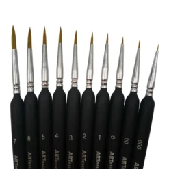 ARTessentials Ultra Fine Tip Artists Brushes - Set Of 10 -Painting Tool Shop AD Minature Brush 2