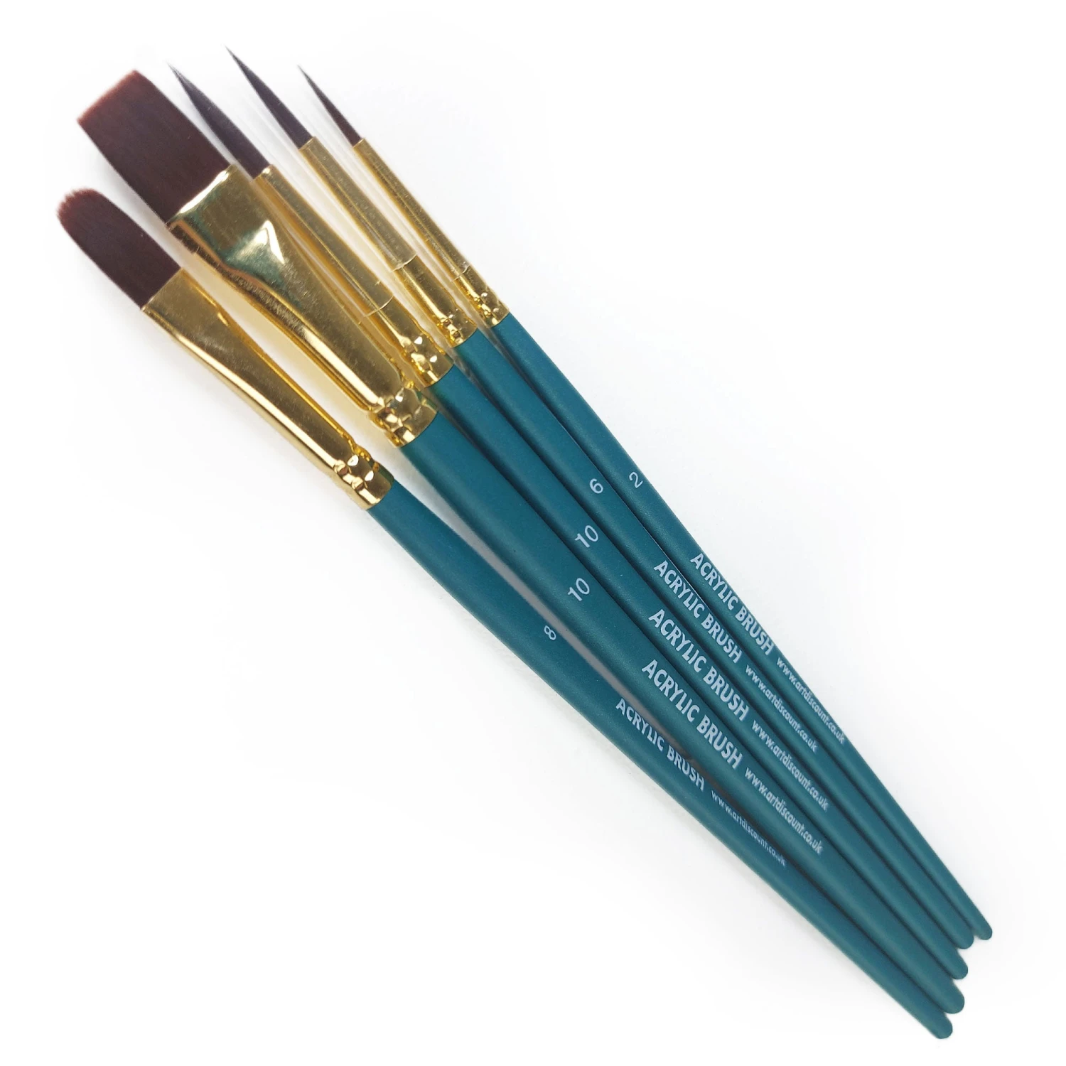 ARTdiscount Acrylic Brush Set Of 5 Brushes 2 ARTdiscount Acrylic Brush Set Of 5 Brushes - Image 2