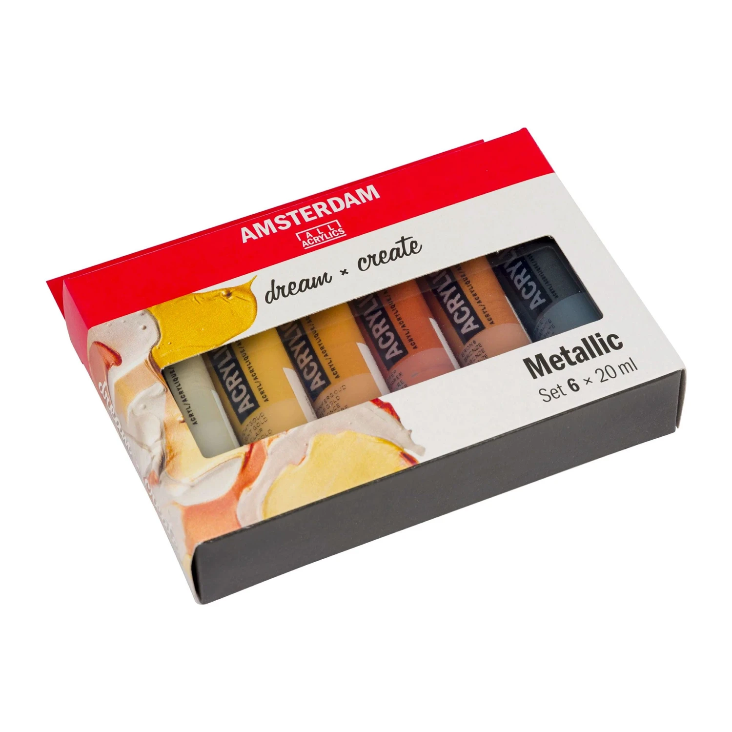 Amsterdam Acrylic Paint Metallic Set 6 X 20ml 1 Amsterdam Acrylic Paint Metallic Set 6 X 20ml