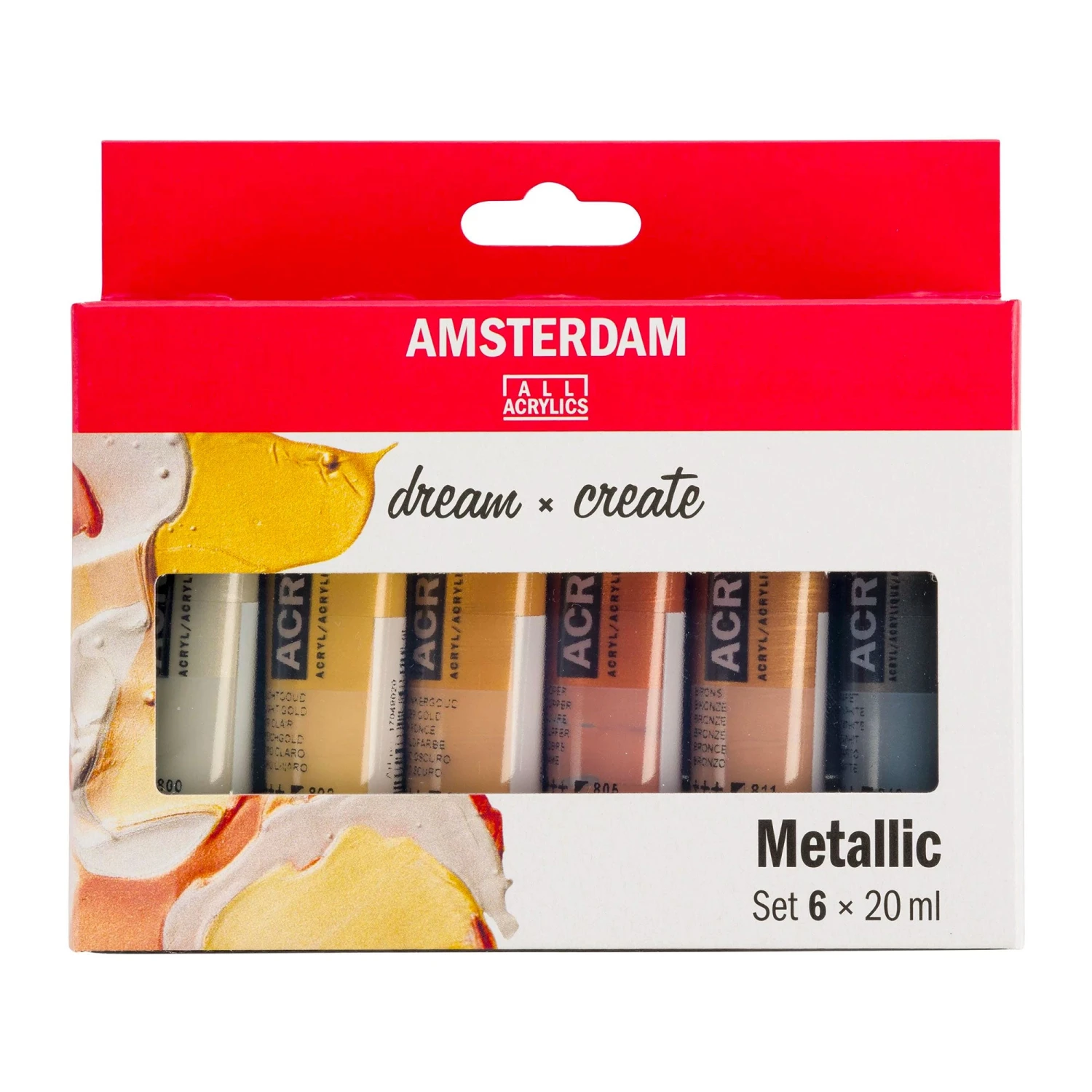 Amsterdam Acrylic Paint Metallic Set 6 X 20ml 2 Amsterdam Acrylic Paint Metallic Set 6 X 20ml - Image 2