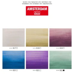 Amsterdam Acrylic Paint Pearl Colours Set 6 X 20ml -Painting Tool Shop Amsterdam Pearl3