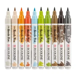 Royal Talens Ecoline Brush Pen Sets Of 10 Colours -Painting Tool Shop Architect Ecoline Talens