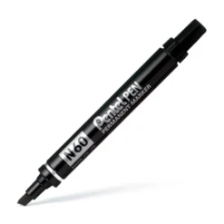 Pentel Black Chisel Point Permanent Markers - Box Of 12