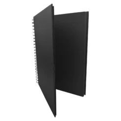 Seawhite Black Card Hardback Spiral Sketchbook - 220gsm - 40 Sheets -Painting Tool Shop Black Hardback Spiral Pad 2