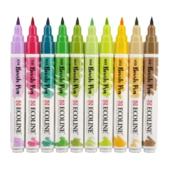 Royal Talens Ecoline Brush Pen Sets Of 10 Colours -Painting Tool Shop Botanic Ecoline Talens