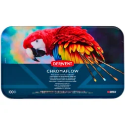Derwent Chromaflow Pencils - Set Of 100 - FREE Set Of 2 Blender Pens