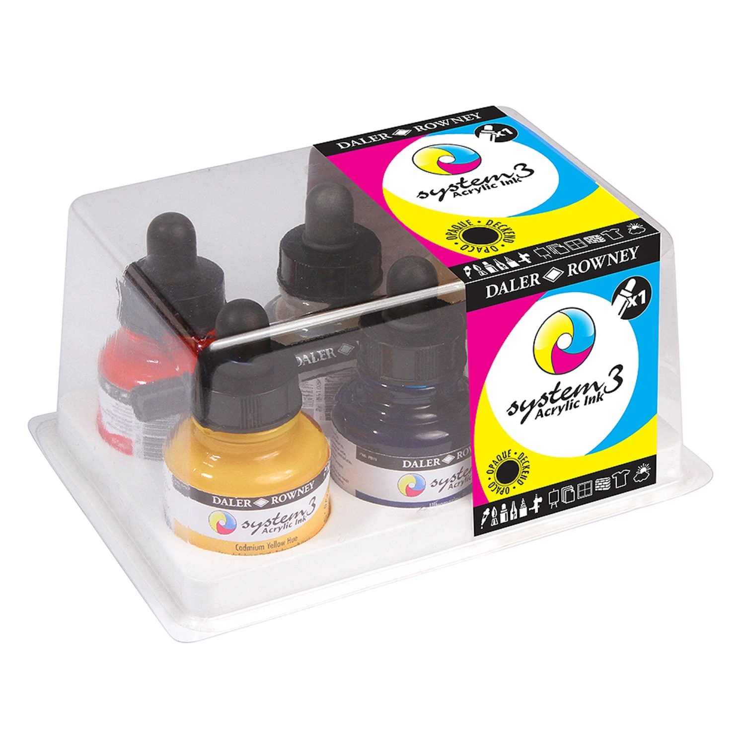 Daler-Rowney System3 Acrylic Ink Intro Set 1 Daler-Rowney System3 Acrylic Ink Intro Set