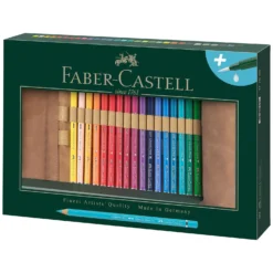 Faber-Castell Albrecht Durer 30 Artists' Watercolour Pencil Set With Roll Case & Brush