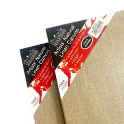 Frisk Natural Linen Stretched Canvas - PACK OF 2