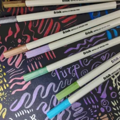 Frisk Metallic Brush Pen Set Of 10 - 1mm -Painting Tool Shop Frisk Metallic Brush Pen