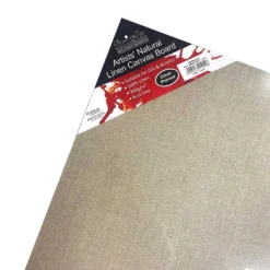 Frisk Natural Linen Canvas Board - PACK OF 4 -Painting Tool Shop Frisk natural canvas board close up