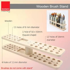 Isomars Wooden Brush Stand/Holder -Painting Tool Shop ISOMARS brush stand measurements