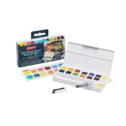 Derwent Inktense 12 Paint Pan Travel Set #1 11 Derwent Inktense 12 Paint Pan Travel Set #1 -Painting Tool Shop Inktense Paint Set 1 2