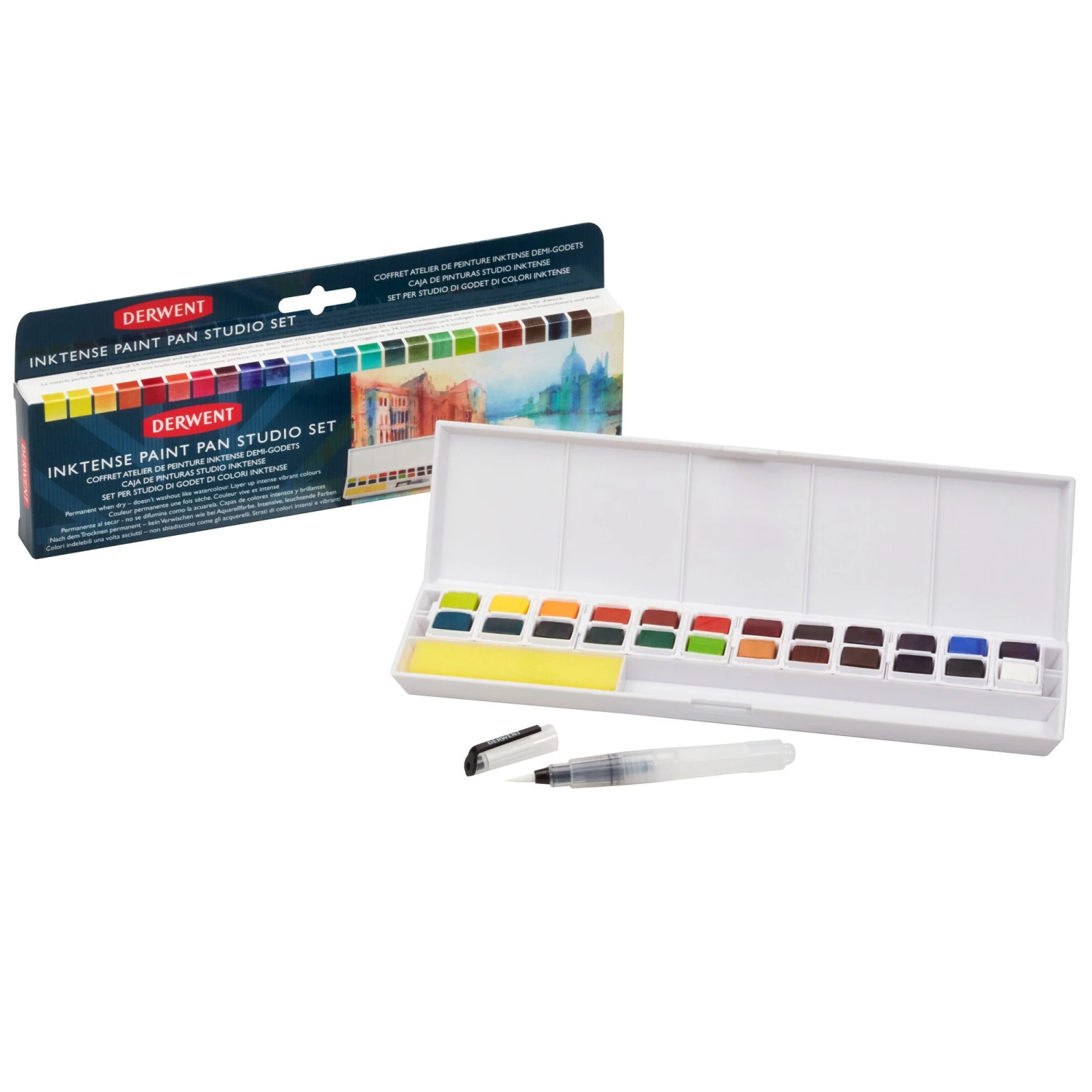Derwent Inktense 24 Paint Pan Studio Set 3 Derwent Inktense 24 Paint Pan Studio Set - Image 3