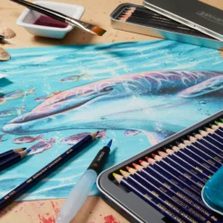 Derwent Inktense Watercolour Ink Pencils - Tin Of 72 Assorted Pencils -Painting Tool Shop Inktense Pencils Sample a7ca7f88 cc4d 478d adb6 5b042872947f