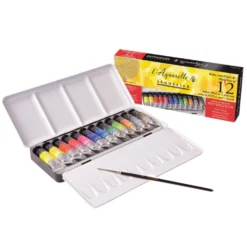 Sennelier Watercolour Tube Metal Box - 12 X 10ml Tubes