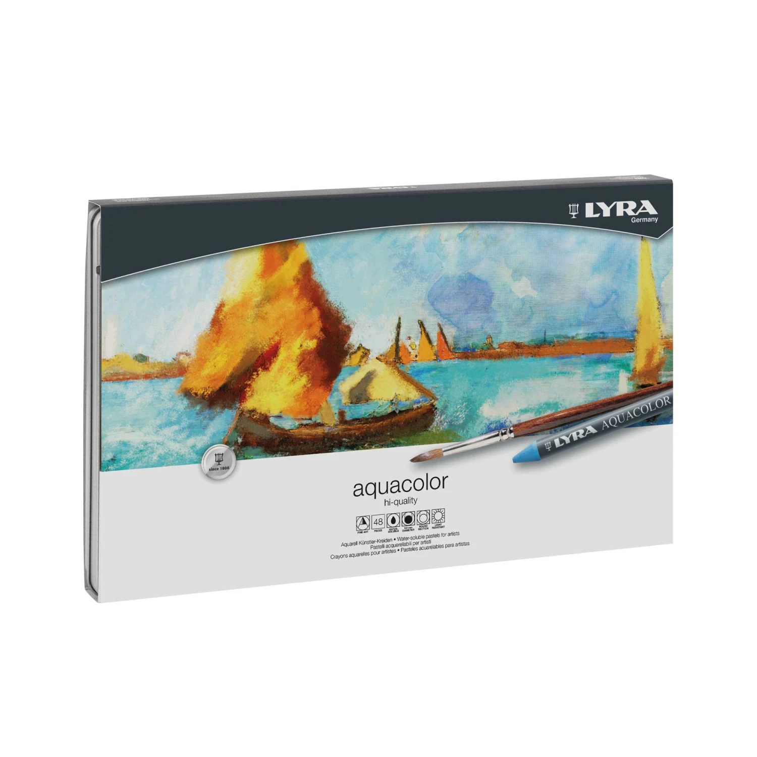 LYRA Aquacolor Water-Soluble Wax Crayons - Set Of 48 3 LYRA Aquacolor Water-Soluble Wax Crayons - Set Of 48 - Image 3