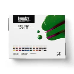 Liquitex Soft Body Acrylic Essentials Set - 12 X 22ml -Painting Tool Shop Liquitex soft body acrylic set box