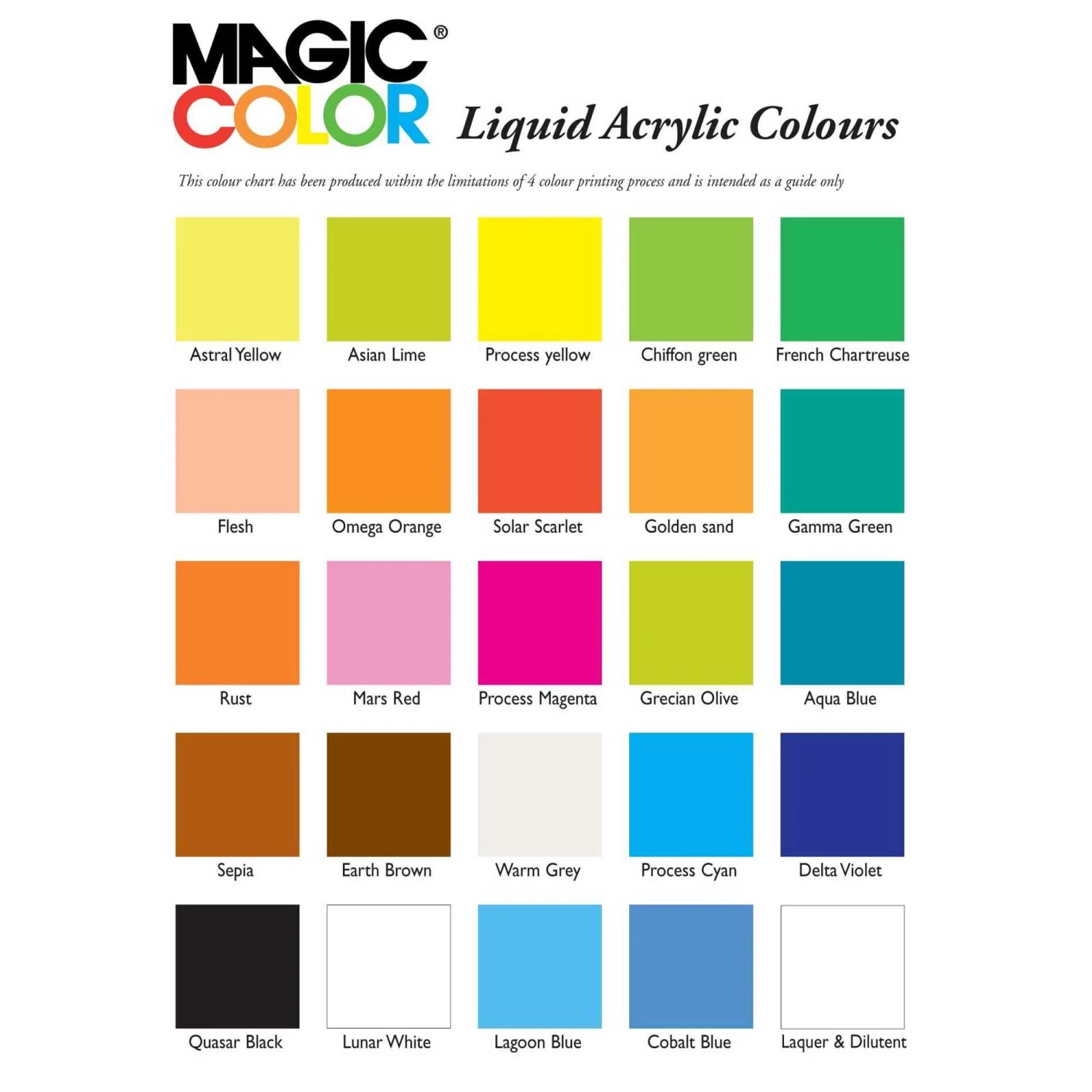 MAGIC COLOR Liquid Acrylic Colours 28ml Jars 3 MAGIC COLOR Liquid Acrylic Colours 28ml Jars - Image 3