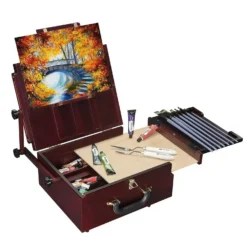 MEEDEN Table Easel Pochade Box With Carrier Bag - Deep Walnut - Ex Display -Painting Tool Shop MEEDEN Plein Air Pochade Box Dark Walnut MEEDEN 1692045380945 1500x1371 b87ccbf6 4d06 4110 a6d5 f48a454a31e2