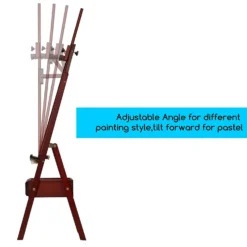 MEEDEN Forward Tilt H Frame Floor Easel With Drawer - Deep Walnut 16 MEEDEN Forward Tilt H Frame Floor Easel With Drawer - Deep Walnut -Painting Tool Shop MEEDEN TILTED EASEL 5