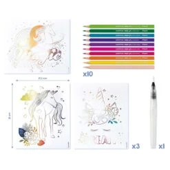 Maped Creativ Watercolour Aqua Art - Unicorns -Painting Tool Shop Maped creativ aqua art contents
