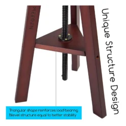 MEEDEN Artists Drafting Stool With Adjustable Height - Deep Walnut -Painting Tool Shop Meeden stool 4