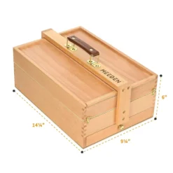MEEDEN Wooden Art Supply Storage Box 3 Levels -Painting Tool Shop Meeden storage box 3