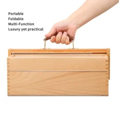 MEEDEN Wooden Art Supply Storage Box 3 Levels -Painting Tool Shop Meeden storage box 4